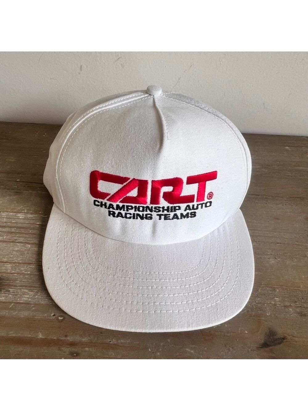 CART Championship Auto Racing Teams White Snapback Cap #1239